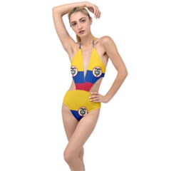 Coat Of Arms Of The Colombian Navy Plunging Cut Out Swimsuit by abbeyz71