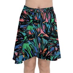 Tree Forest Abstract Forrest Chiffon Wrap Front Skirt by Pakrebo