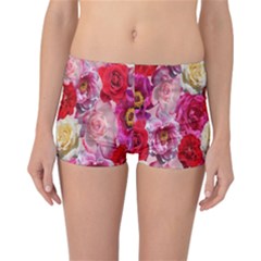 Bed Of Roses Reversible Boyleg Bikini Bottoms by retrotoomoderndesigns