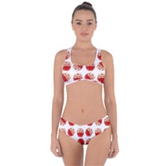 Kawaii Jam Jar Pattern Criss Cross Bikini Set