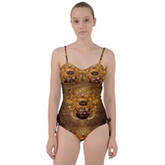 Awesome Steampunk Easter Egg With Flowers, Clocks And Gears Sweetheart Tankini Set by FantasyWorld7