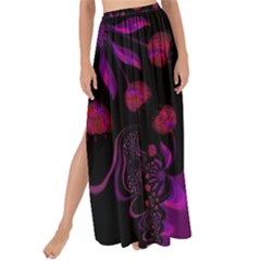 Background Red Purple Black Color Maxi Chiffon Tie-up Sarong by Pakrebo