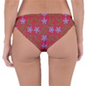 Red With Purple Flowers Reversible Hipster Bikini Bottoms View2
