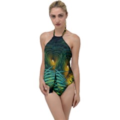 Fractal Jwildfire Scifi Go With The Flow One Piece Swimsuit by Pakrebo