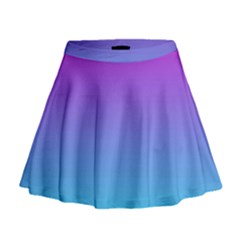 Fuschia Turquoise Dream Mini Flare Skirt by retrotoomoderndesigns