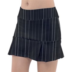 Dark Linear Abstract Print Tennis Skirt by dflcprintsclothing