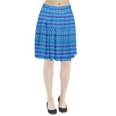 Stunning Luminous Blue Micropattern Magic Pleated Skirt by beautyskulls