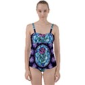 Cathedral Rosette Stained Glass Beauty And The Beast Twist Front Tankini Set View1