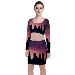 Skyline Panoramic City Architecture Top And Skirt Sets by Sudhe