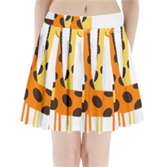 Giraffe Africa Safari Wildlife Pleated Mini Skirt by Sudhe