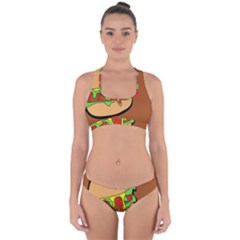 Burger Double Cross Back Hipster Bikini Set by Sudhe