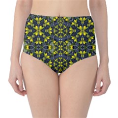 Fresh Clean Spring Flowers In Floral Wreaths Classic High-waist Bikini Bottoms by pepitasart