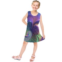 Fractal Artwork Art Swirl Vortex Kids  Tunic Dress by Sudhe