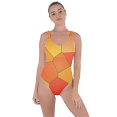 Background Pattern Of Orange Mosaic Bring Sexy Back Swimsuit by Sudhe