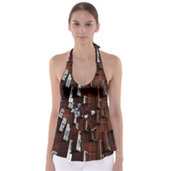 Abstract Architecture Building Business Babydoll Tankini Top by Sudhe