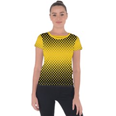 Dot Halftone Pattern Vector Short Sleeve Sports Top  by Mariart
