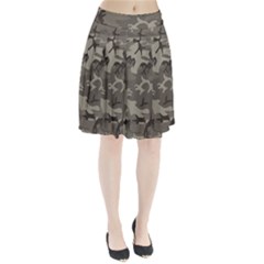 Camo Grey Pleated Skirt by retrotoomoderndesigns