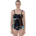 Spirit Of Steampunk, Awesome Train In The Sky Twist Front Tankini Set View1