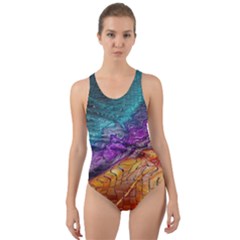 Graphics Imagination The Background Cut-out Back One Piece Swimsuit by Pakrebo
