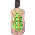 Holiday Tropical Smiley Face Palm One Piece Swimsuit View2