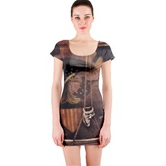 Grand Army Of The Republic Drum Short Sleeve Bodycon Dress by Riverwoman