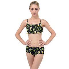 St Patricks Day Pattern Layered Top Bikini Set by Valentinaart