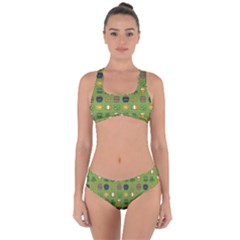 St Patricks Day Pattern Criss Cross Bikini Set by Valentinaart