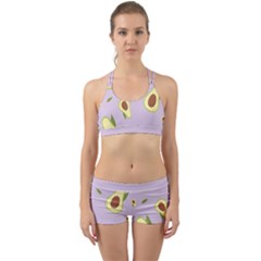 Avocado Green With Pastel Violet Background2 Avocado Pastel Light Violet Back Web Gym Set by genx