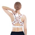 Red Apple Core Funny Retro Pattern Half on white background Sports Bra With Pocket View2