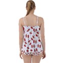 Red Apple Core Funny Retro Pattern Half on white background Babydoll Tankini Set View2