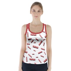 Funny Bacon Slices Pattern Infidel Red Meat Racer Back Sports Top by genx