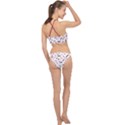 Funny Bacon Slices Pattern infidel red meat Racer Front Bikini Set View2