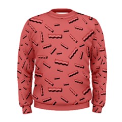 Funny Bacon Slices Pattern Infidel Vintage Red Meat Background  Men s Sweatshirt by genx