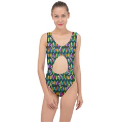 Pattern Back To School Schultuete Center Cut Out Swimsuit by Alisyart