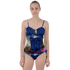 The Police Box Tardis Time Travel Device Used Doctor Who Sweetheart Tankini Set by Sudhe