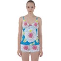 Favorite Rose Watercolor   Tie Front Two Piece Tankini View1