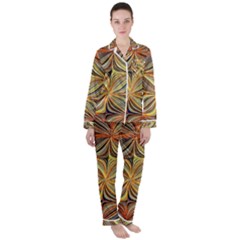 Electric Field Art Xlvii Satin Long Sleeve Pyjamas Set by okhismakingart