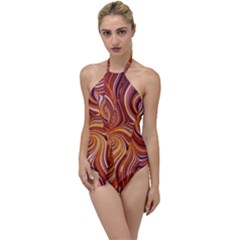 Electric Field Art Liii Go With The Flow One Piece Swimsuit by okhismakingart