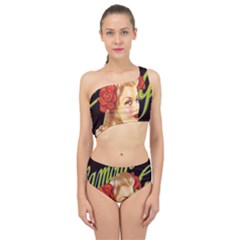 Blonde Bombshell Retro Glamour Girl Posters Spliced Up Two Piece Swimsuit by StarvingArtisan