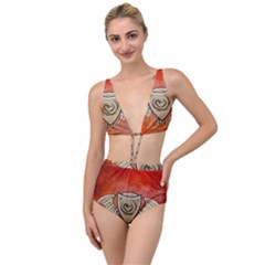 Wonderful Dragon On A Shield With Wings Tied Up Two Piece Swimsuit by FantasyWorld7