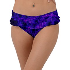 Queen Annes Lace In Blue And Purple Frill Bikini Bottom by okhismakingart