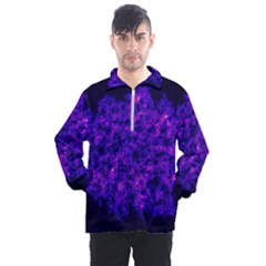 Queen Annes Lace In Blue And Purple Men s Half Zip Pullover by okhismakingart