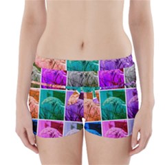Color Block Queen Annes Lace Collage Boyleg Bikini Wrap Bottoms by okhismakingart