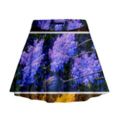 Primary Color Queen Anne s Lace Mini Flare Skirt by okhismakingart