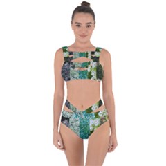 Queen Annes Lace Vertical Slice Collage Bandaged Up Bikini Set  by okhismakingart
