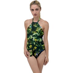 Big Sunflowers Go With The Flow One Piece Swimsuit by okhismakingart