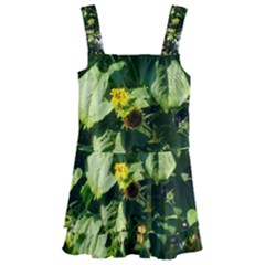 Big Sunflowers Kids  Layered Skirt Swimsuit by okhismakingart