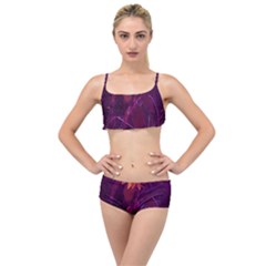 Purple Sunflower Layered Top Bikini Set by okhismakingart