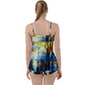 Yellow and Blue Forest Babydoll Tankini Set View2