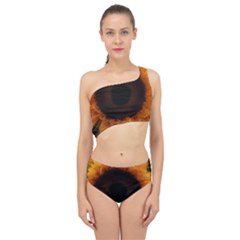 Single Sunflower Spliced Up Two Piece Swimsuit by okhismakingart